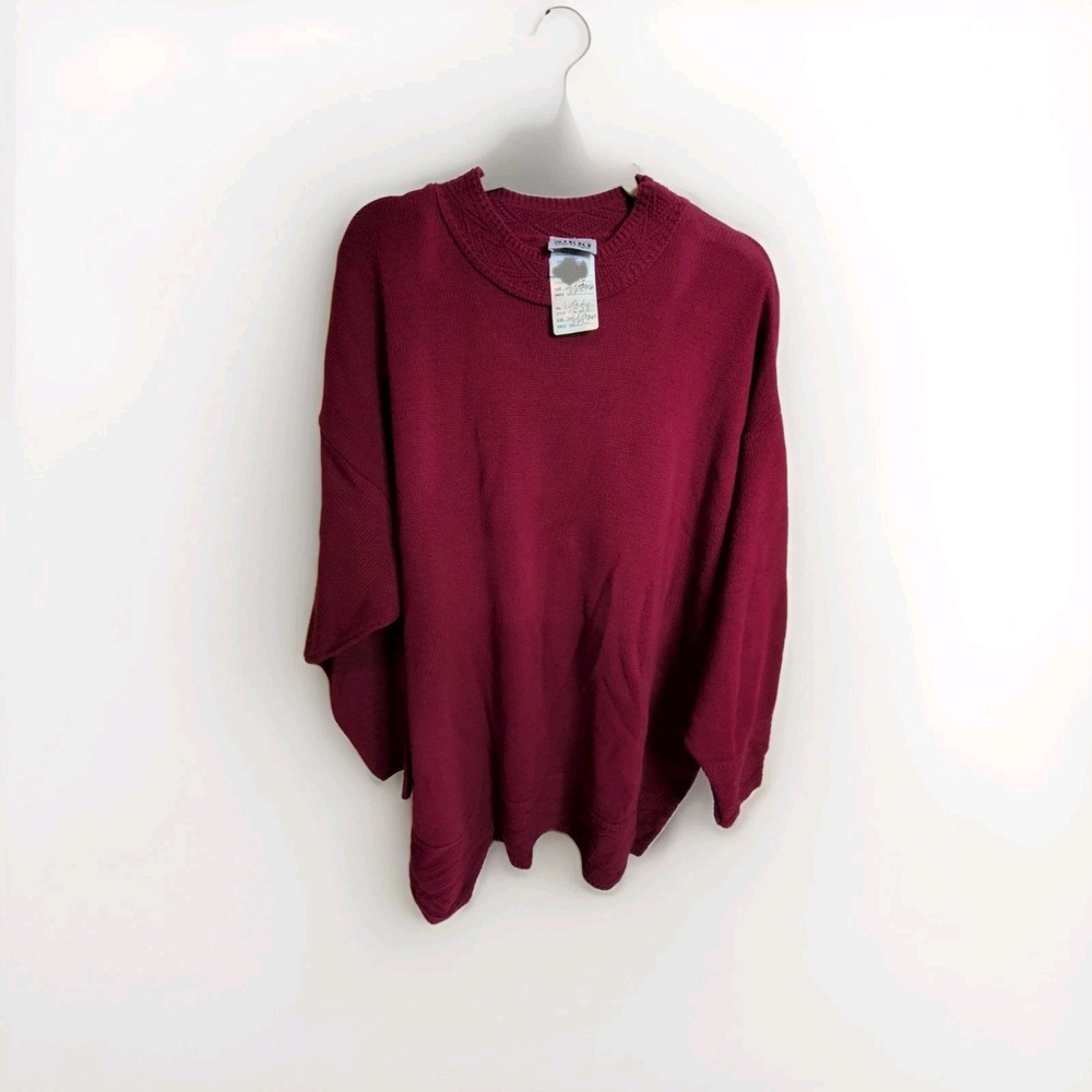 NIKKI Women's Sweater Tunic Style Made In USA Deep Red 2XL New‎ With Tags